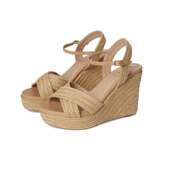 MIA Alouette Natural Jute Espadrille Wedge Sandals tan - 9M - Picture 1 of 13